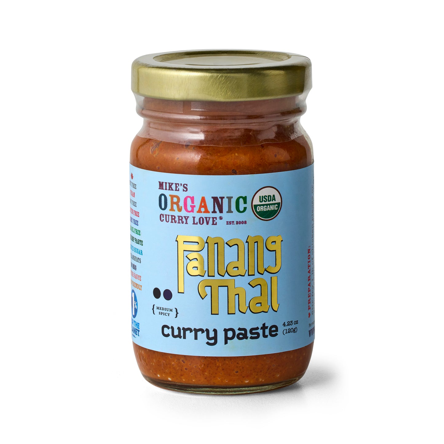 Organic Panang Thai Curry Paste | 4.23 oz Glass Jar