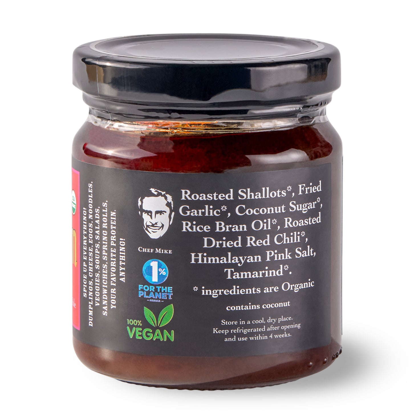 Organic Thai Chili Jam - Nam Prik Pao EXTRA SPICY 🌶️ 🌶️ 🌶️| 1 x 7 oz