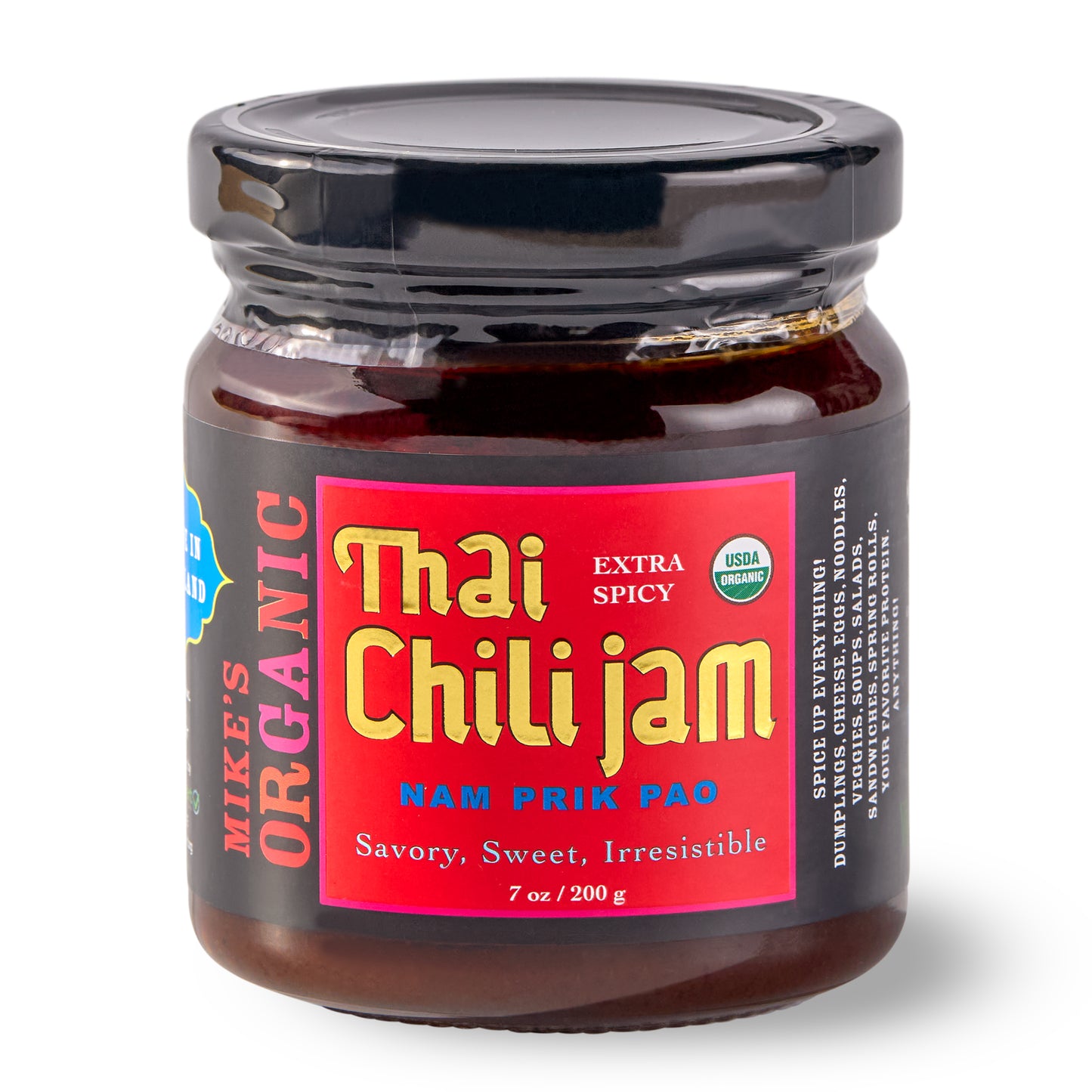 Organic Thai Chili Jam - Nam Prik Pao EXTRA SPICY 🌶️ 🌶️ 🌶️| 1 x 7 oz