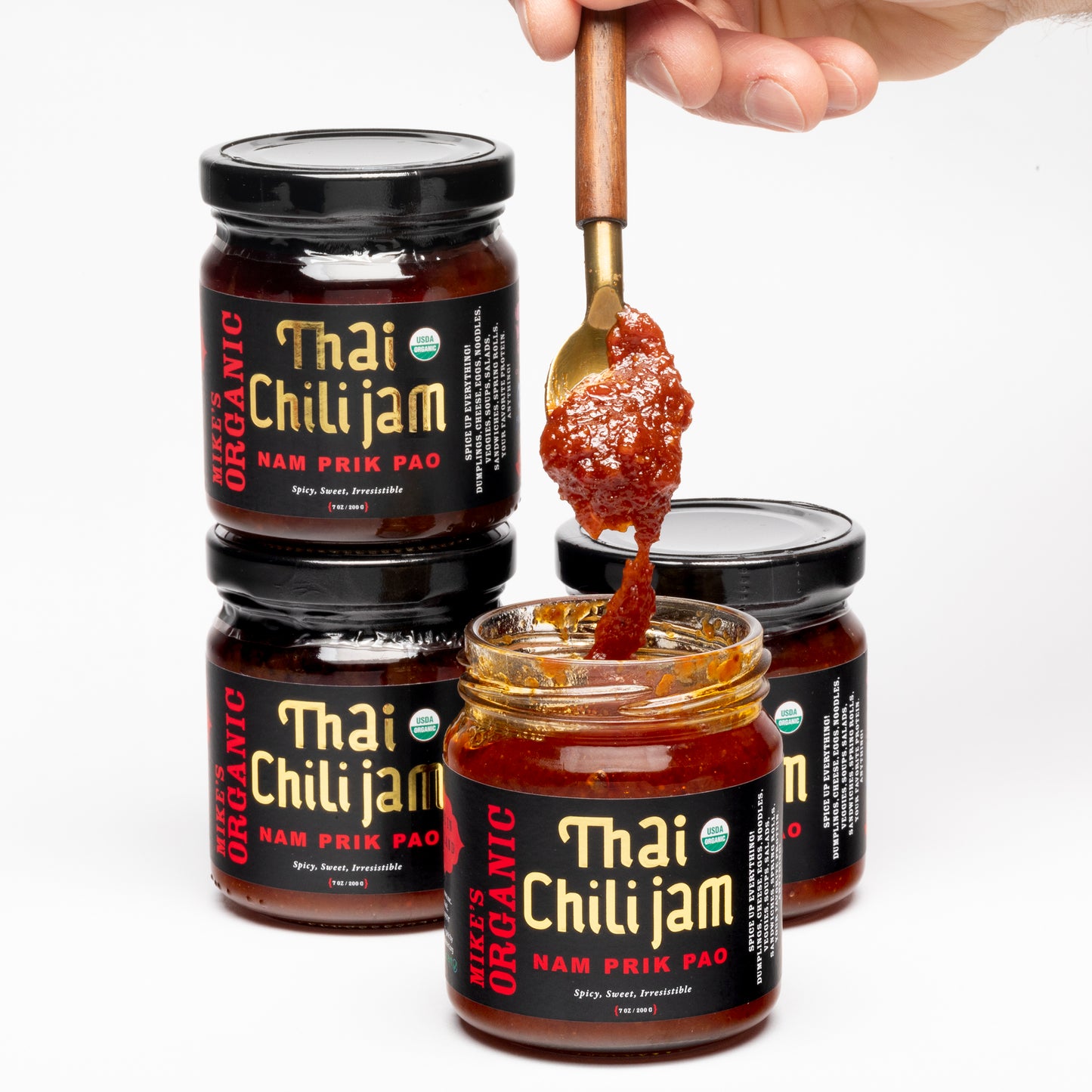 Organic Thai Chili Jam - Nam Prik Pao 🌶️ 🌶️ | case of 4 x 7 oz