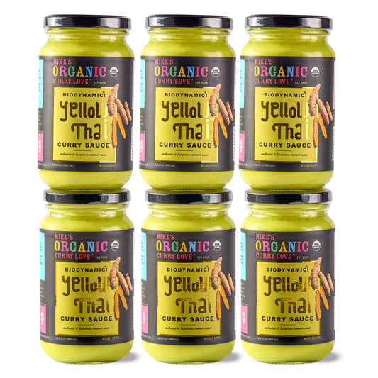 Organic & Biodynamic Yellow Thai Curry Sauce - 6 x 12.2 fl oz