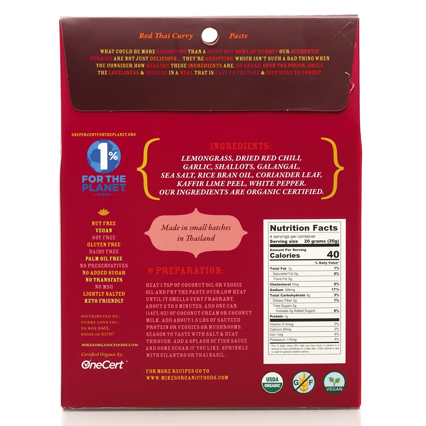 Red Thai Curry Paste - 1 x 2.8 oz