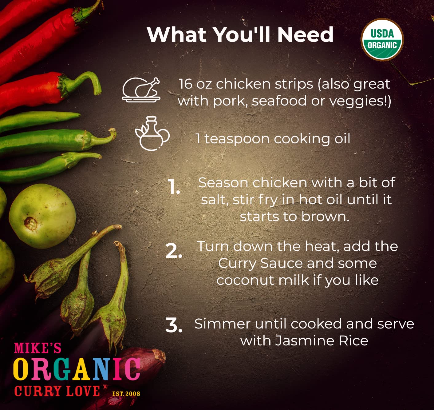 Organic Variety 6 Pack of Curry Sauces | 6 x 8.8 oz pouches | 2 Red, 2 Green, 2 Yellow