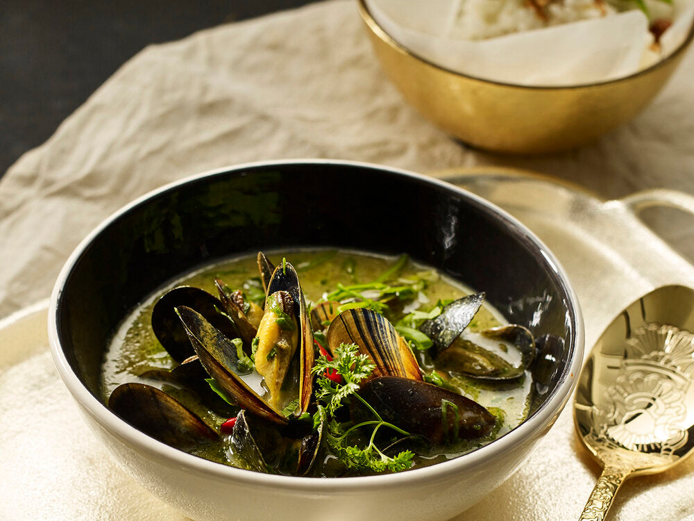 GREEN THAI CURRY WITH MUSSELS