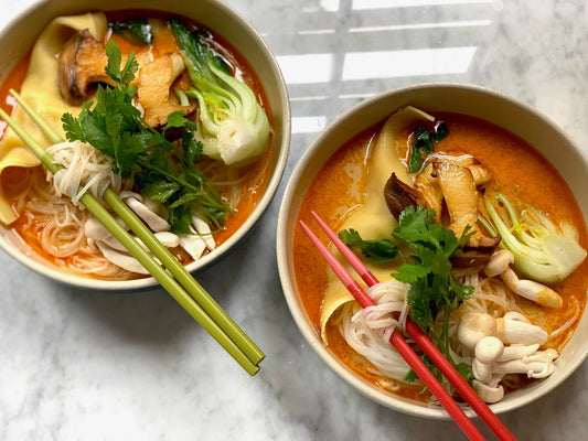 RED THAI CURRY WITH BOK CHOI & MUSHROOMS