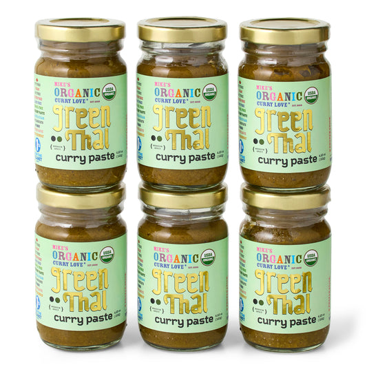 Green Thai Curry Paste - Case of 6 x 4.23 oz Glass Jars