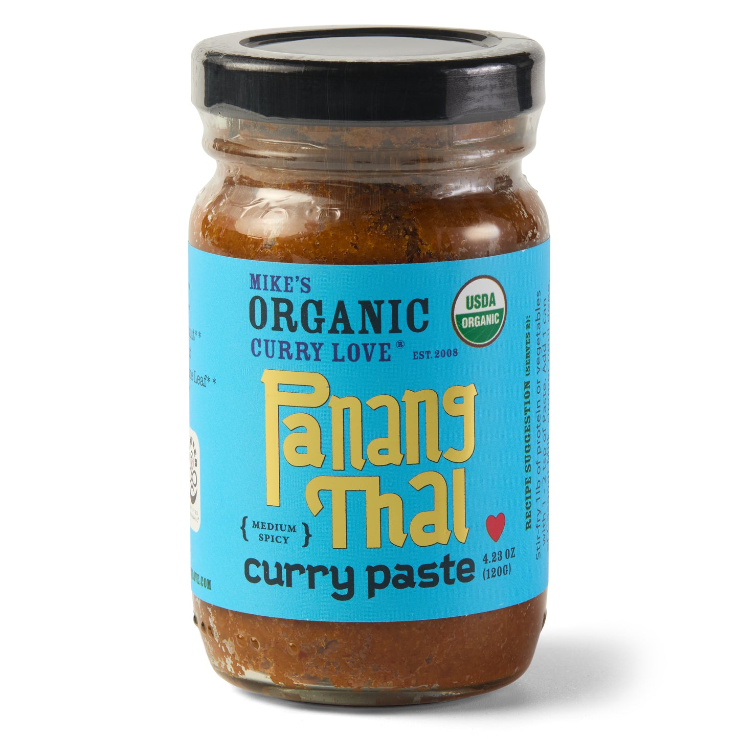 Organic Panang Curry Paste | 6 x 4.23 oz Glass Jars