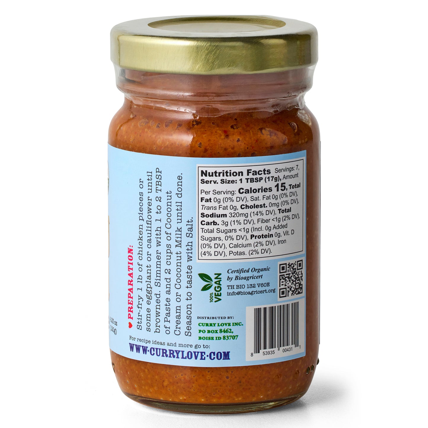 Panang Curry Paste - 6 x 4.23 oz Glass Jars