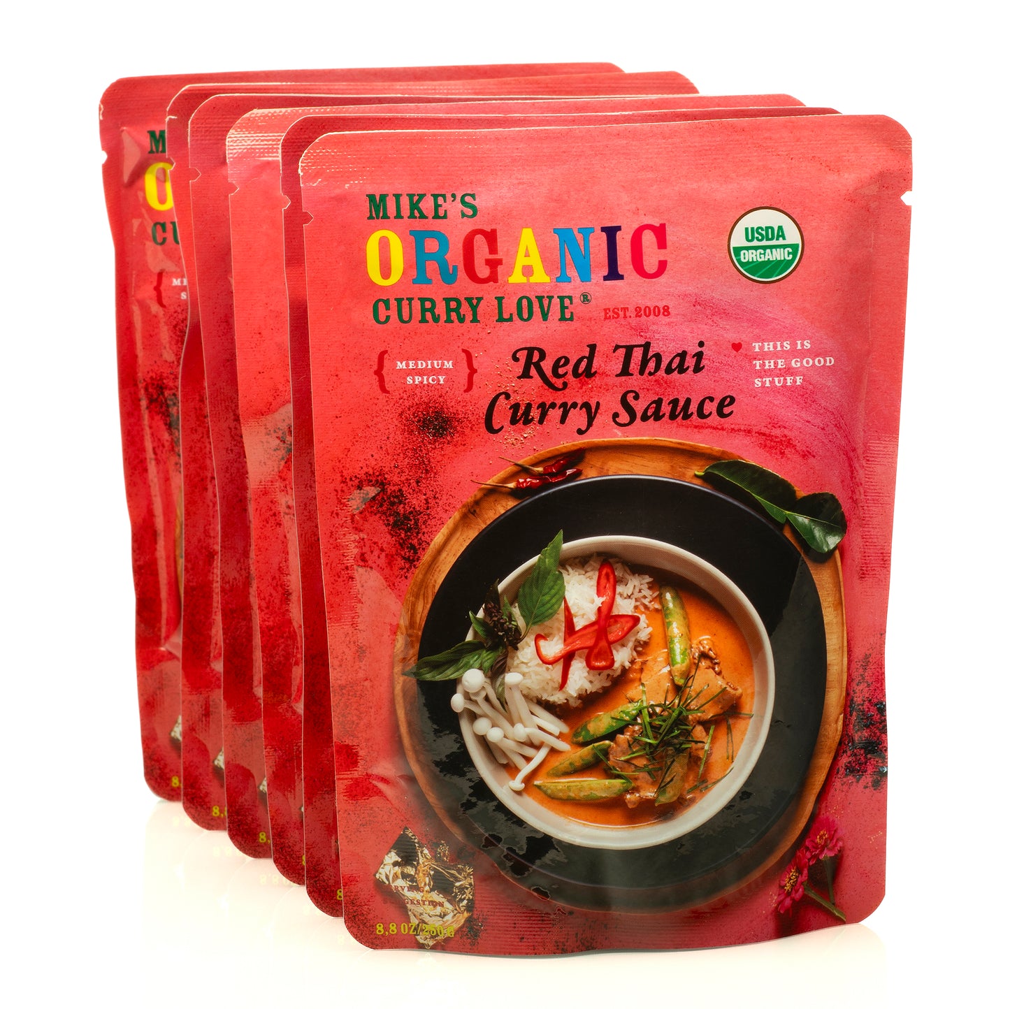 Organic Red Thai Curry Sauce 🌶️ 🌶️ | 6 x 8.8 oz pouches