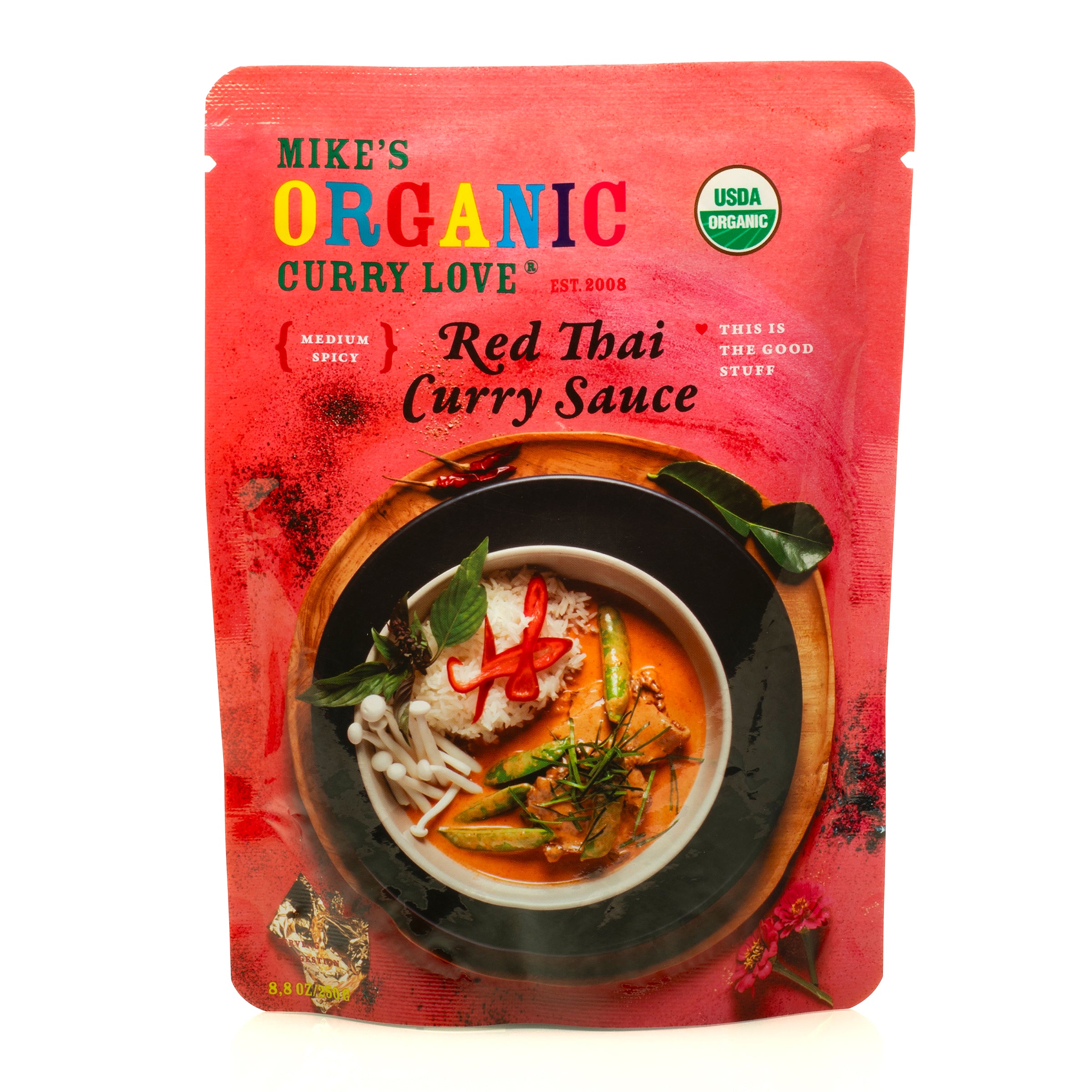 Red Thai Curry Sauce - 1 x 8.8 oz pouch