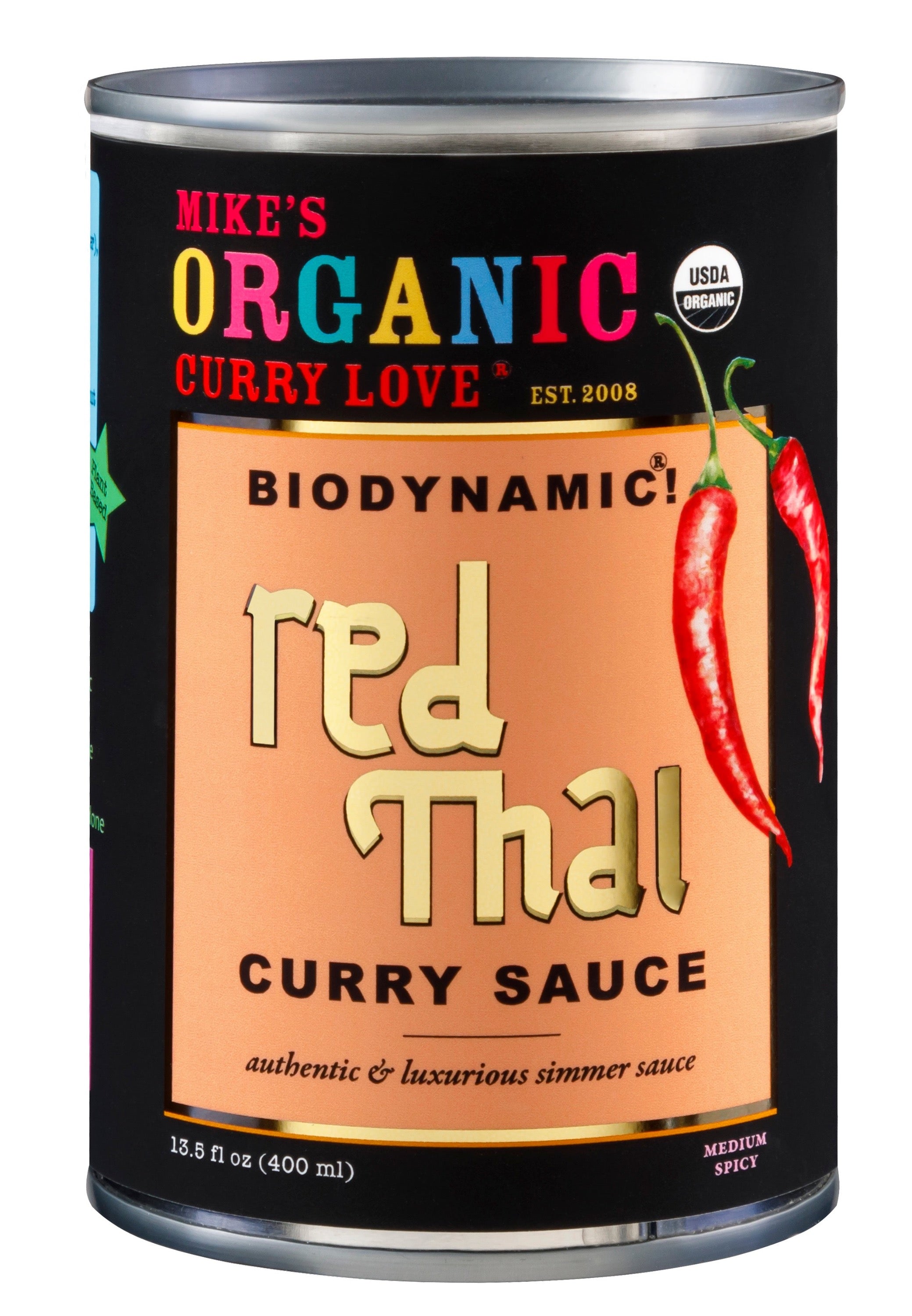 Organic & Biodynamic Red Thai Curry Sauce - 1 x 13.5 fl oz Tin Can