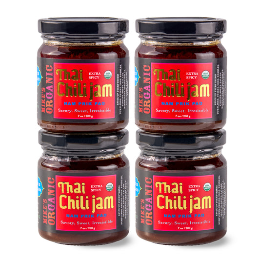 Organic Thai Chili Jam - Nam Prik Pao EXTRA SPICY 🌶️ 🌶️ 🌶️| case of 4 x 7 oz