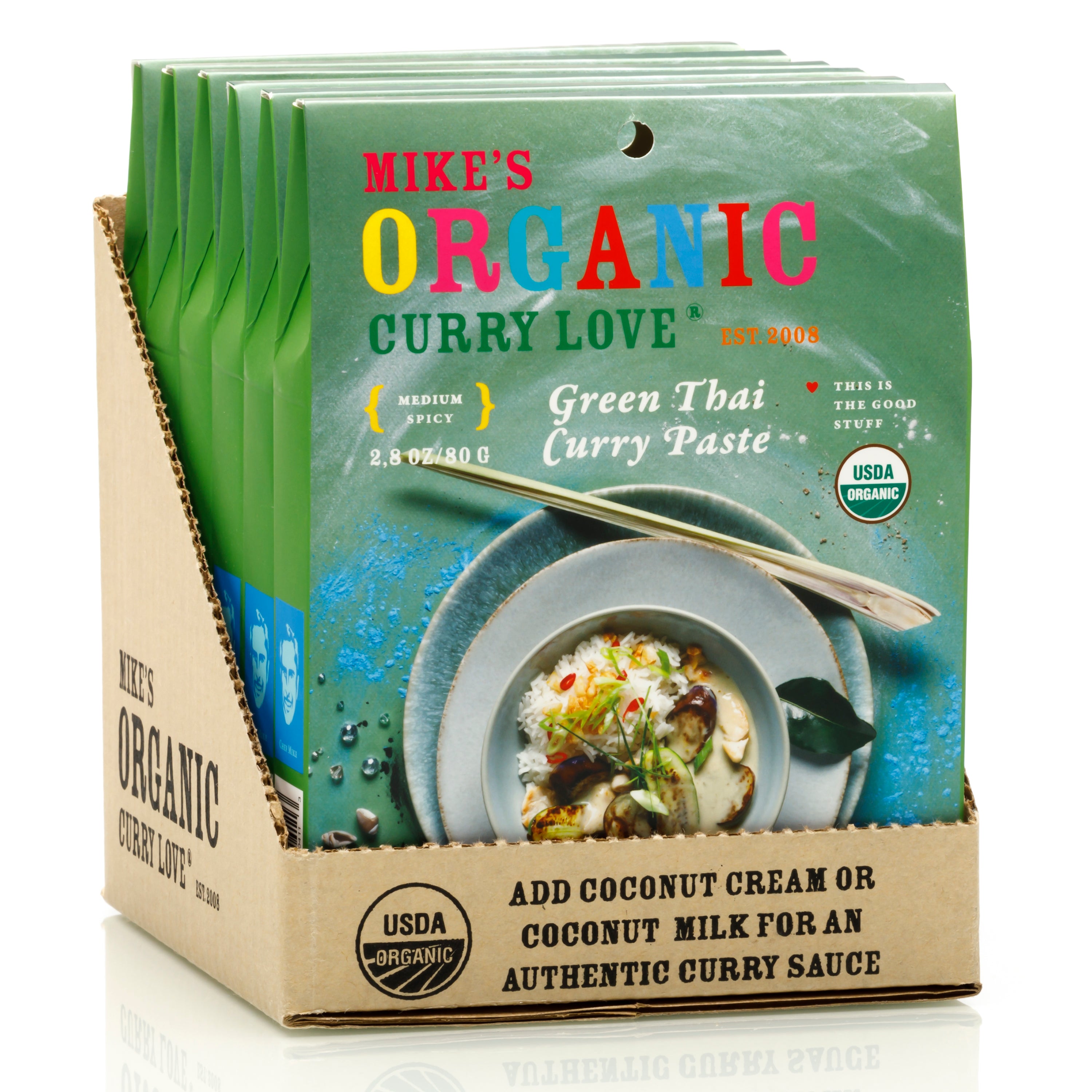 Green Thai Curry Paste - 6 x 2.8 oz pouches