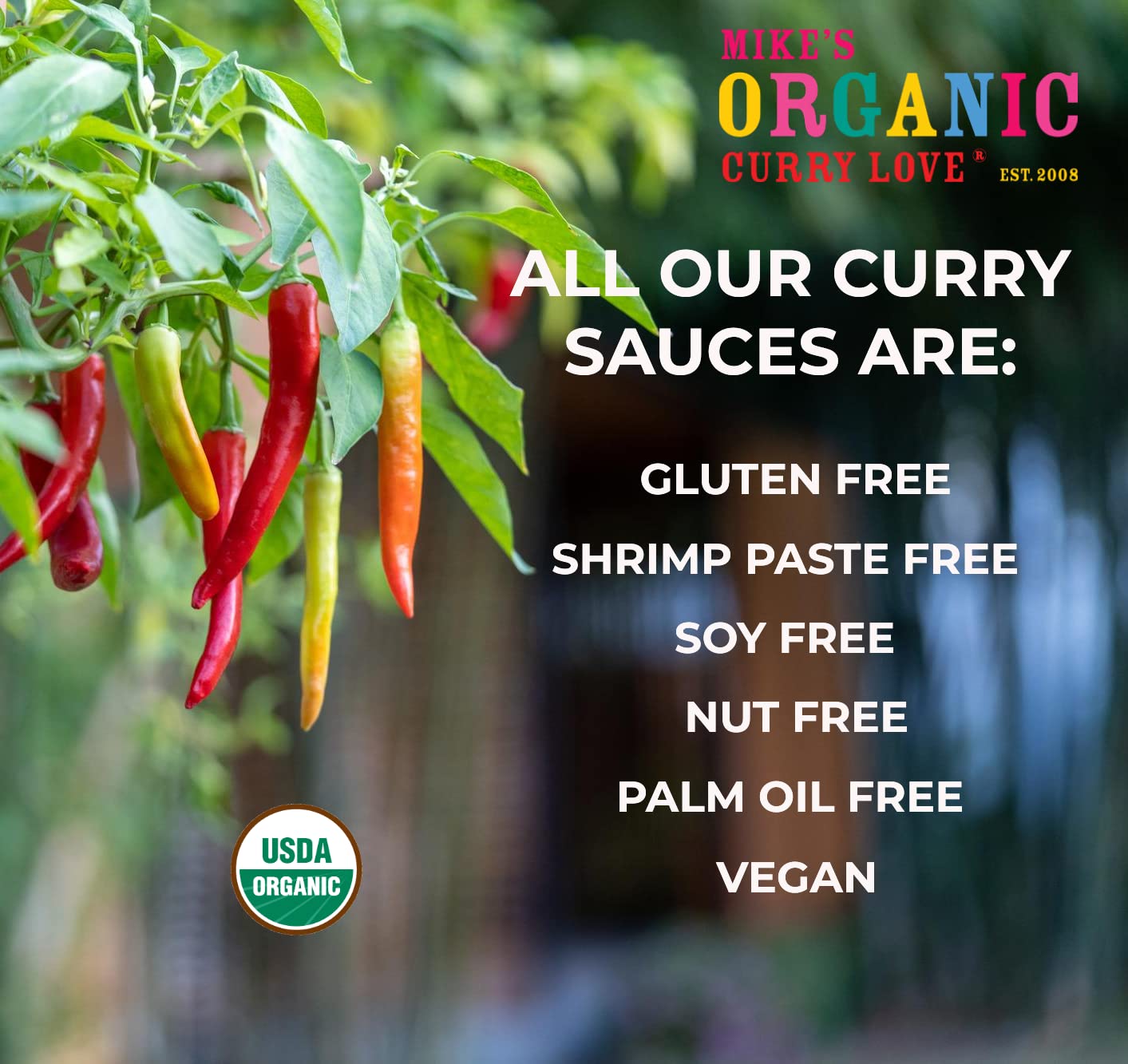 Organic Variety 6 Pack of Curry Sauces 🌶️ to 🌶️🌶️🌶️ | 6 x 8.8 oz pouches | 2 Red, 2 Green, 2 Yellow